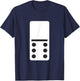 Dominoes Game Set - Matching Group - Blank Six T-Shirt - T-Shirt | Navy