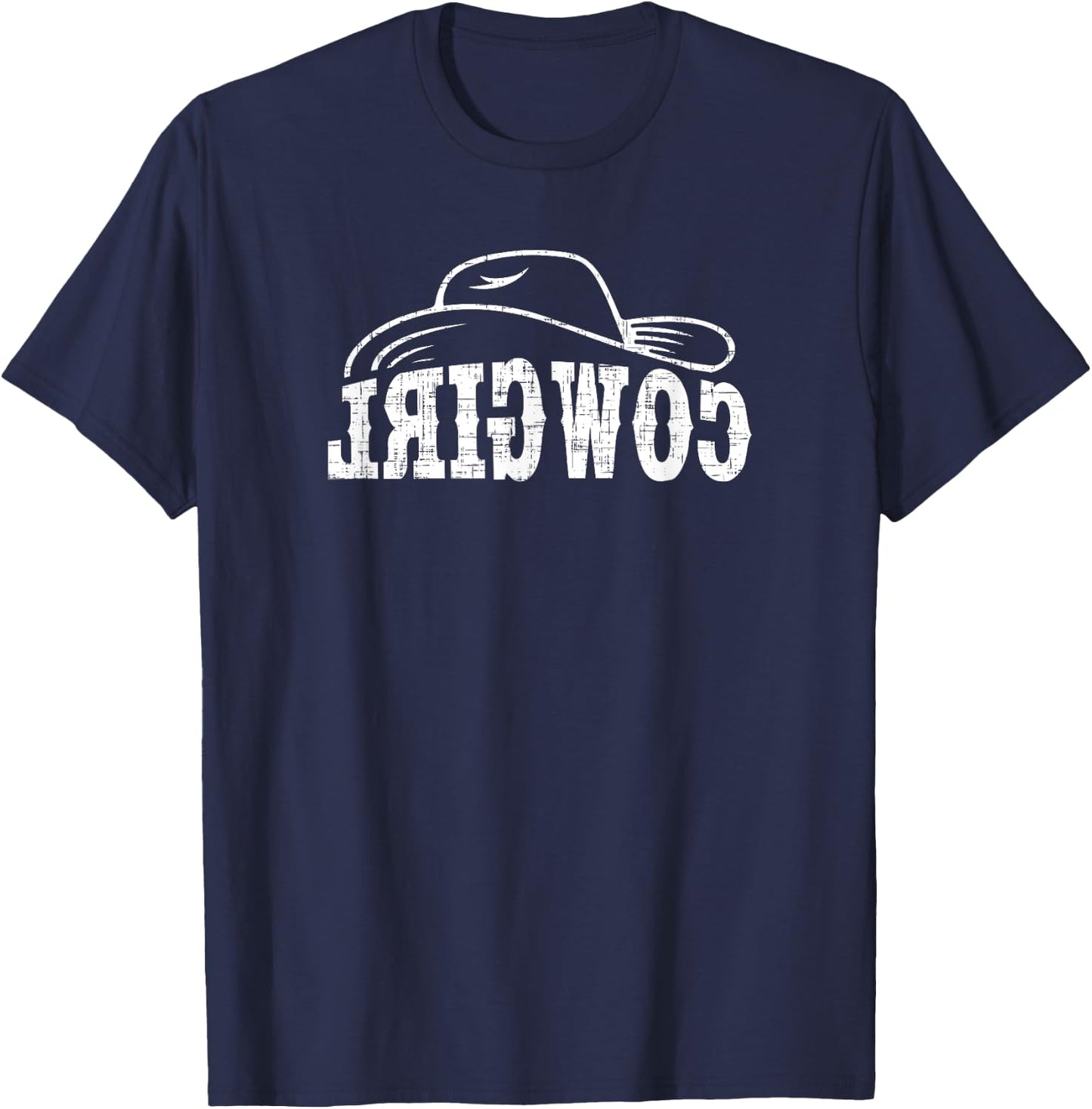 Reverse Cowgirl Brown T-Shirt - T-Shirt | Navy