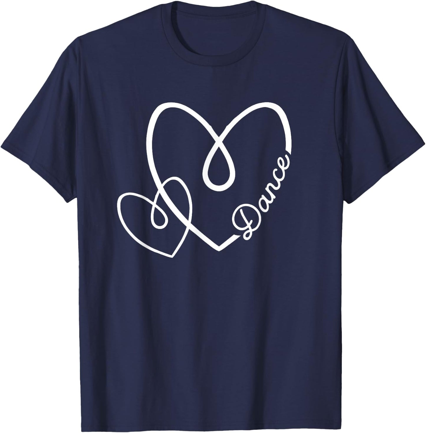 Funny Dance Heart Love Dancing Lover Valentine's Day Dancer T-Shirt - T-Shirt | Navy
