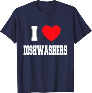 I Love dishwashers T-Shirt - T-Shirt | Navy
