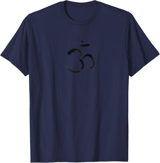 OM sanskrit yoga symbol of the sound of the Universe T-Shirt - T-Shirt | Navy