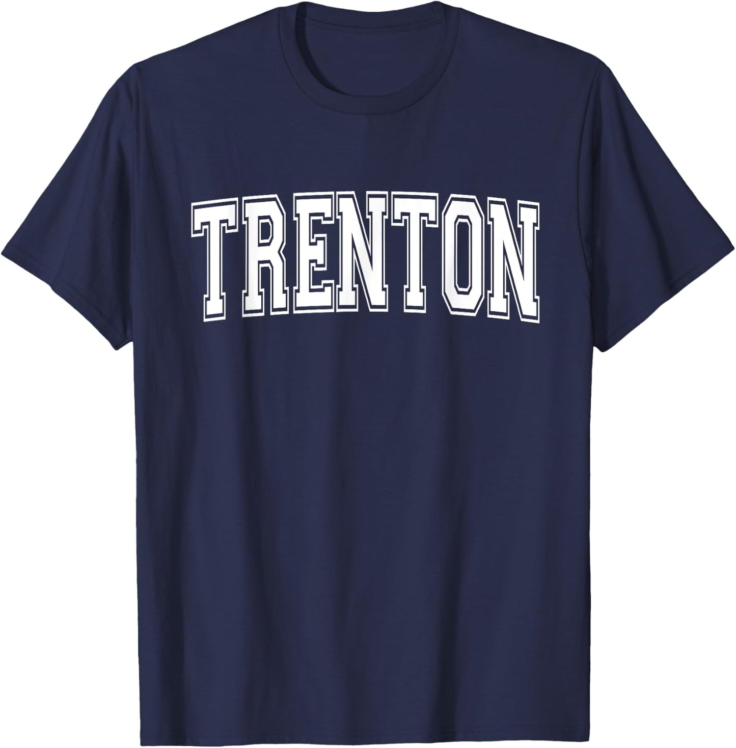 TRENTON NJ NEW JERSEY USA Vintage Sports Varsity Style T-Shirt - T-Shirt | Navy