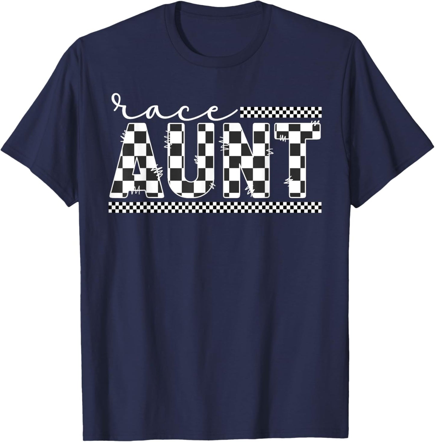 Race Aunt Racing Aunt Of A Racer Auntie T-Shirt - T-Shirt | Navy