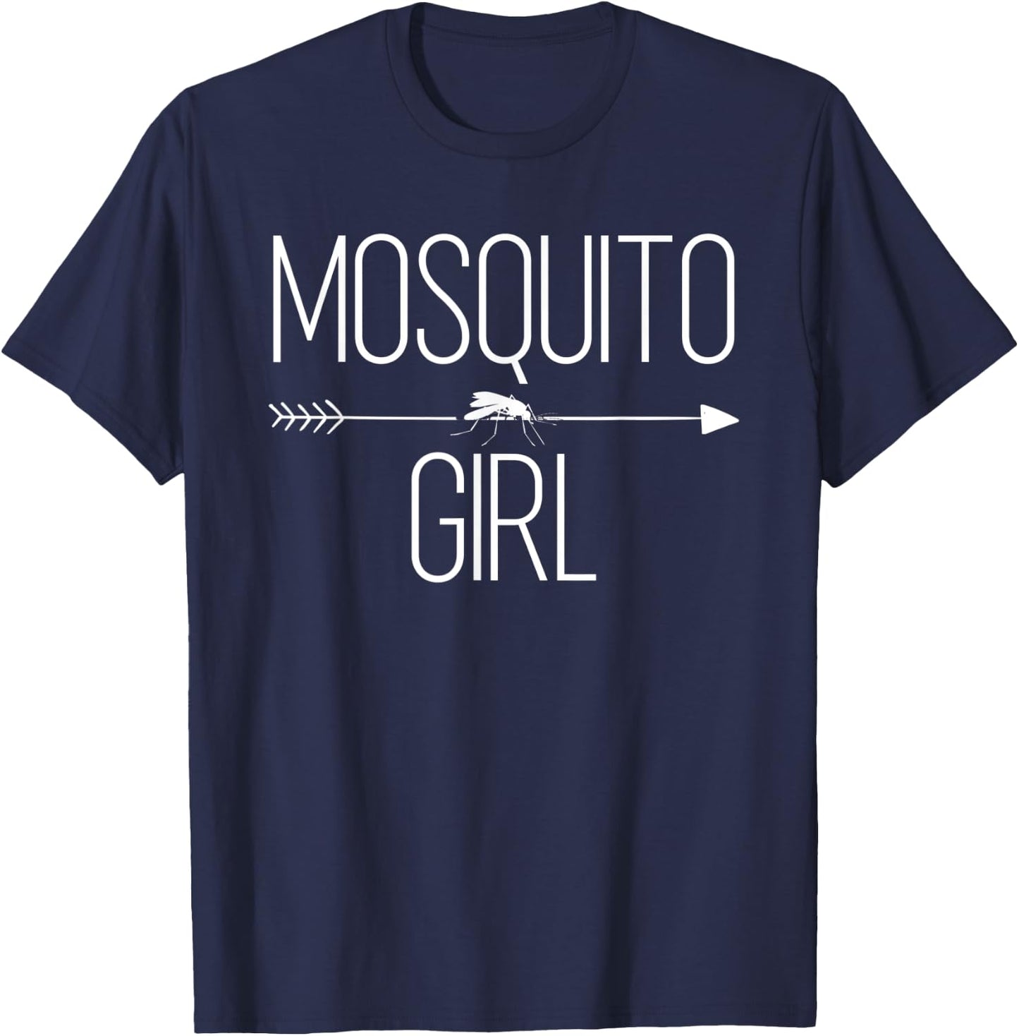 Mosquito Girl Gift Insect Gnat Animal Lover T-Shirt - T-Shirt | Navy