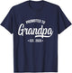 Promoted To Grandpa 2025 Grandfather 2025 Grandpa Est 2025 T-Shirt - T-Shirt | Navy