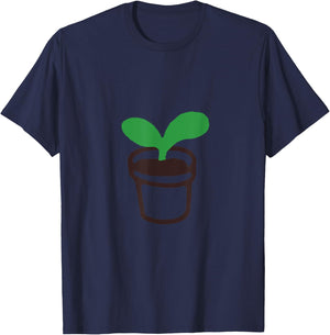 Cute Flower Pot Sprout Gift T-Shirt - T-Shirt | Navy