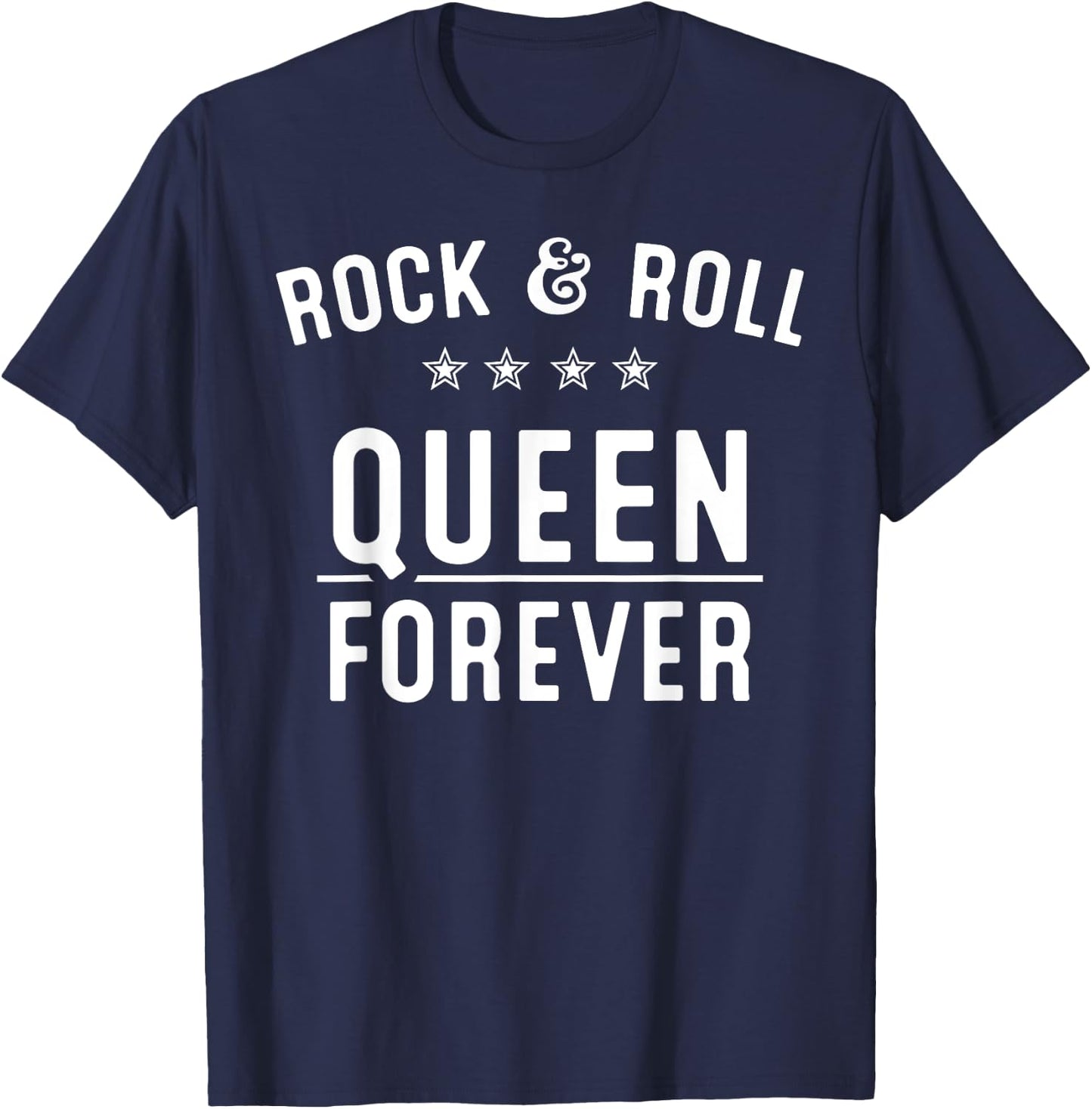Funny Rock N Roll Queen Concert Gift Ladies Girls T-Shirt - T-Shirt | Navy