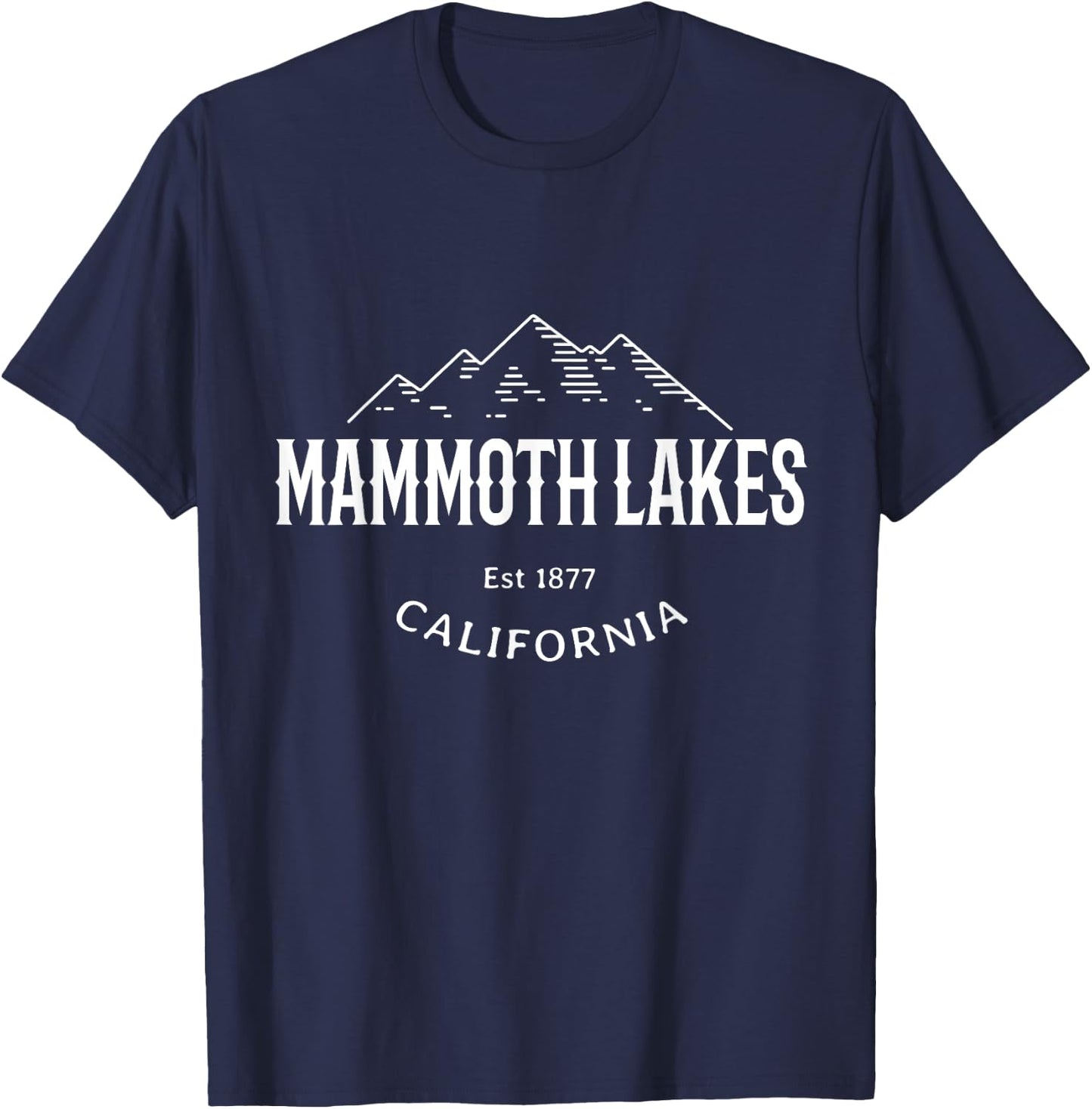 Retro Cool Mammoth Lakes CA Sierra Nevada Novelty Art T-Shirt - T-Shirt | Navy