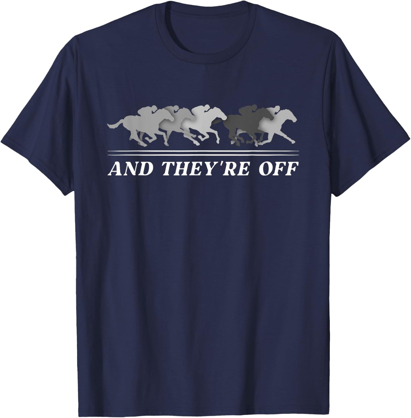 Funny Horse Racing Jockey Racer Derby Rider Track Race Gifts T-Shirt - T-Shirt | Navy