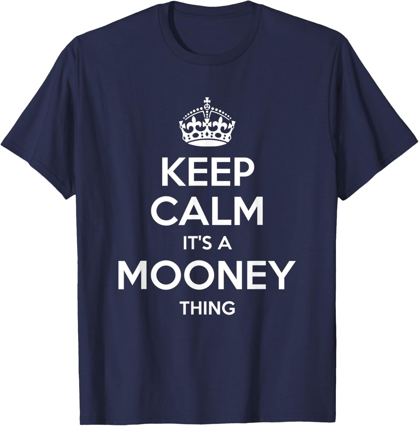 MOONEY Surname Funny Family Tree Birthday Reunion Gift T-Shirt - T-Shirt | Navy