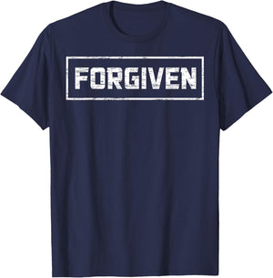 Forgiven Christian Faith Statement T-Shirt - T-Shirt | Navy