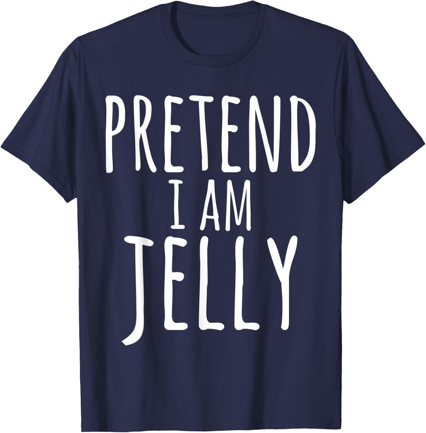 Halloween PRETEND I AM JELLY COSTUME Matching Peanut Butter T-Shirt - T-Shirt | Navy