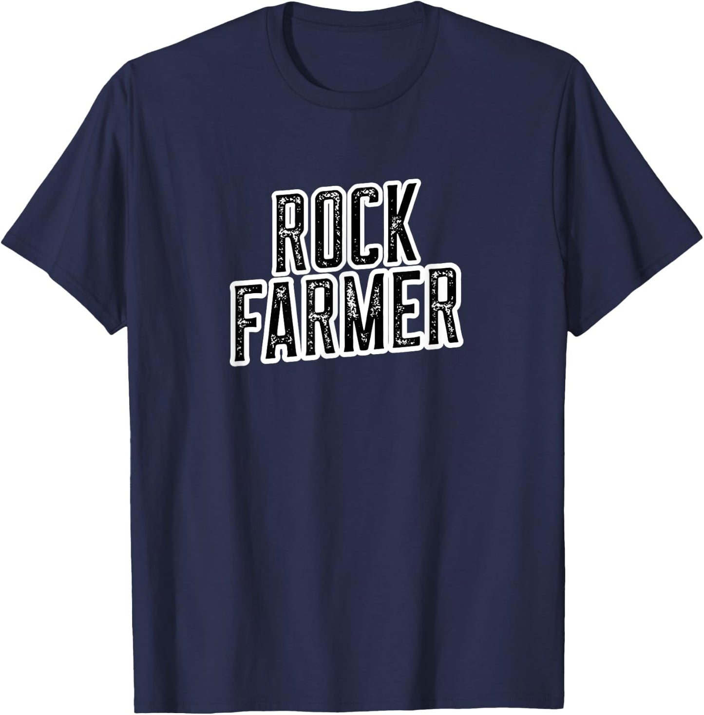 Rock Farmer | Field Stone Picker | Funny Farming T-Shirt - T-Shirt | Navy