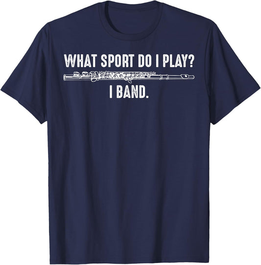 Funny Marching Band Season Gift Flute Player Men Women T-Shirt - T-Shirt | Navy