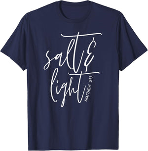 Salt & Light Christian , Christian, Matthew 5:13 T-Shirt - T-Shirt | Navy