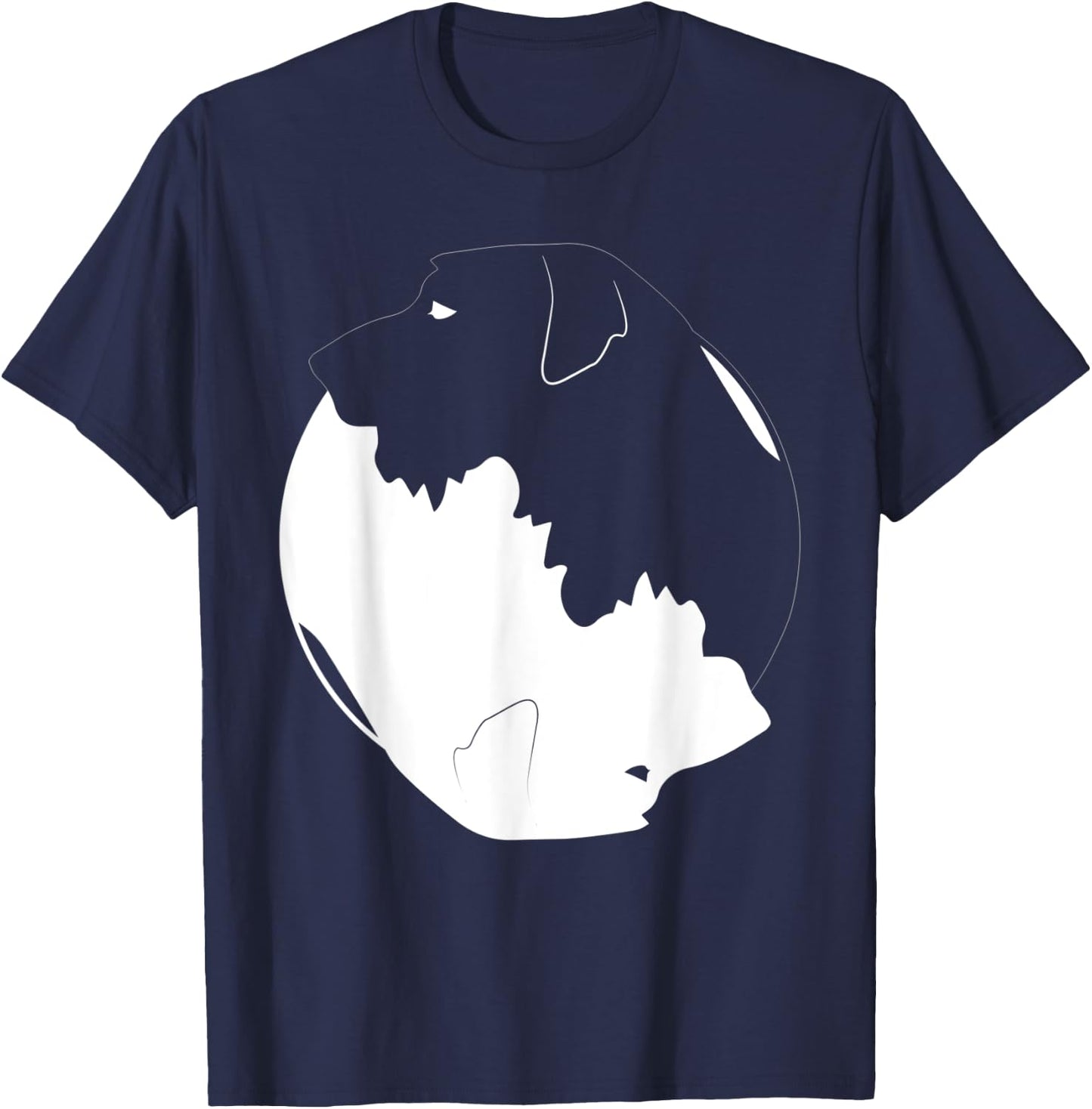 Yin Yang Irish Wolfhound Funny Dog Symbol Zen Meditation Women Kids T-Shirt - T-Shirt | Navy