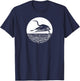 Great Graceful Blue Heron Flying in front of Sun T-Shirt - T-Shirt | Navy