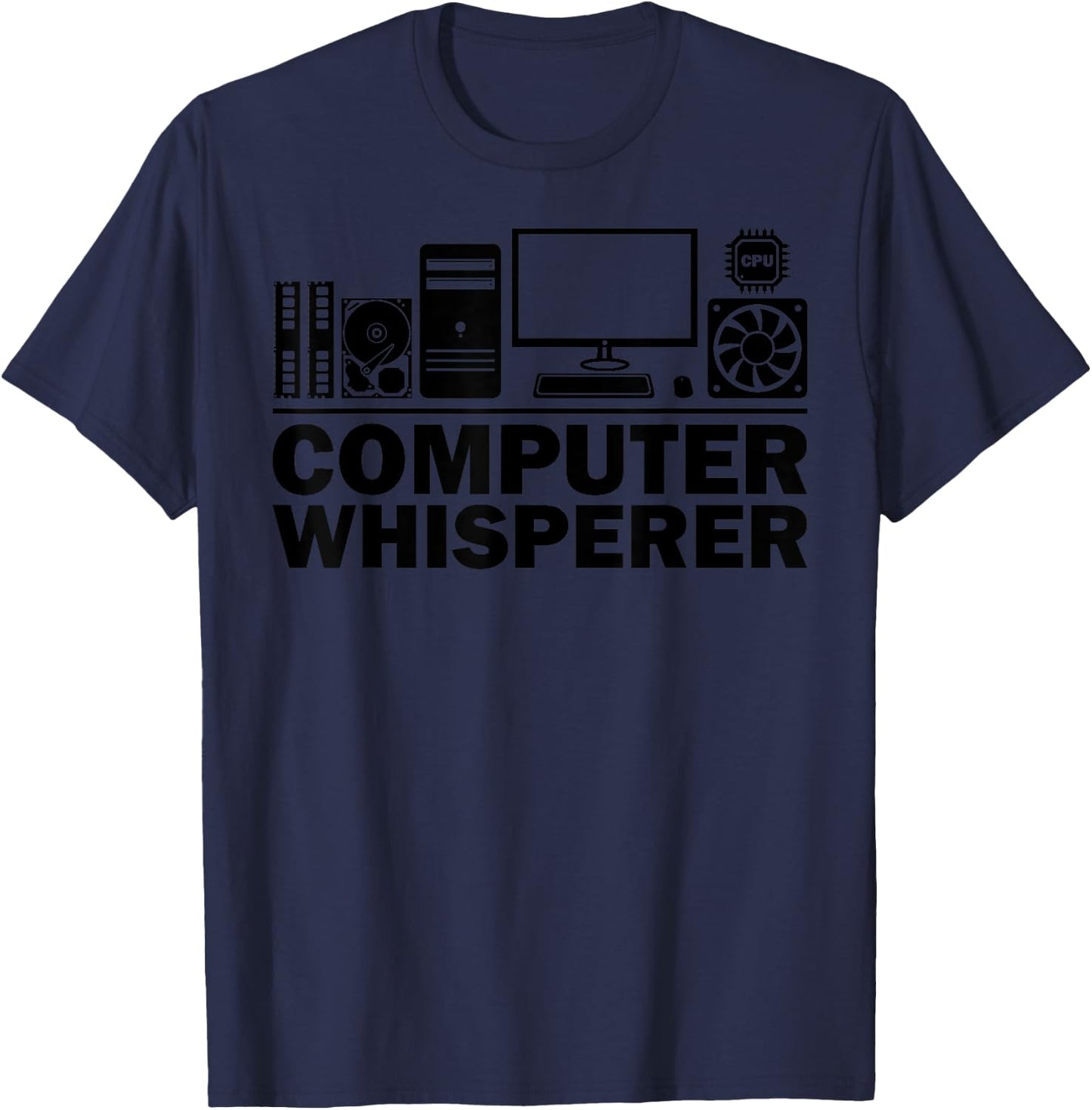 Funny Computer Geek Tech Nerd Gift Men Women Cool Support T-Shirt - T-Shirt | Navy