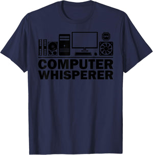 Funny Computer Geek Tech Nerd Gift Men Women Cool Support T-Shirt - T-Shirt | Navy