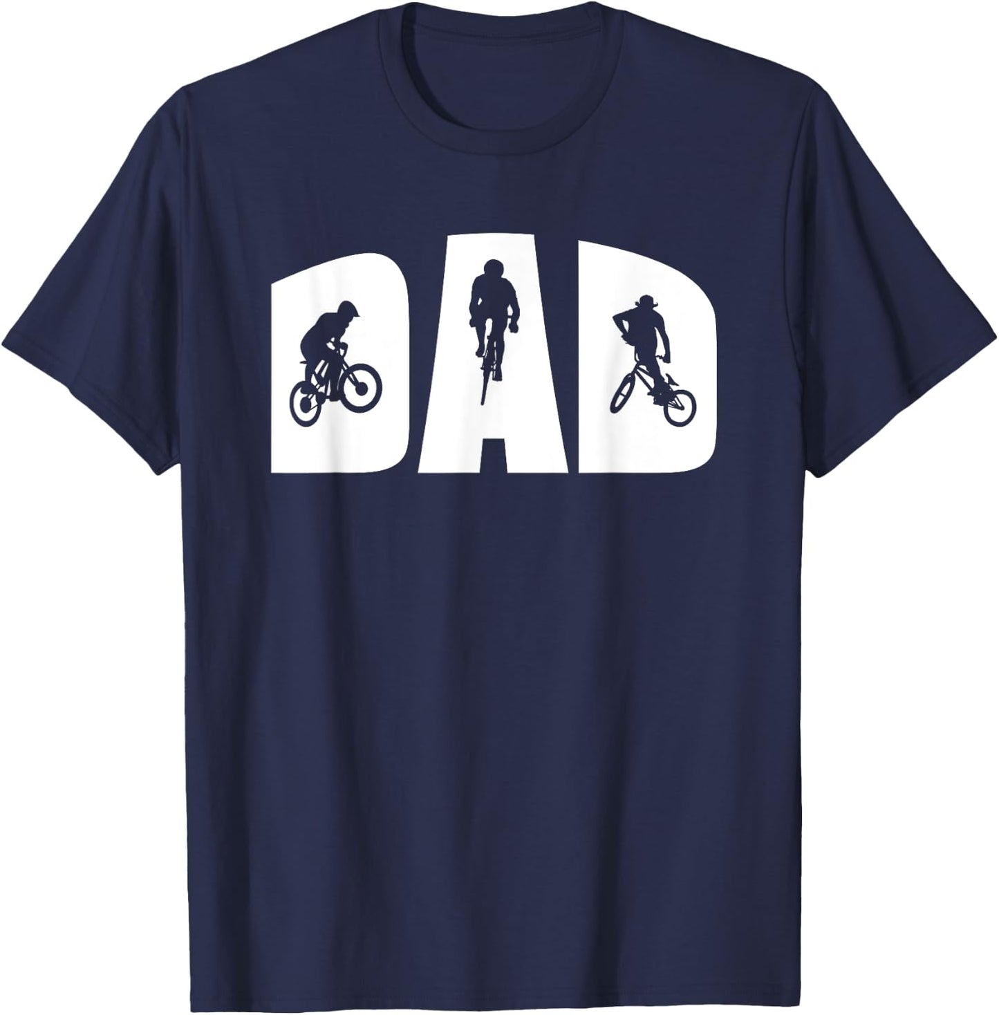 CYCLING DAD Gift mountain biker road bike BMX biking fan T-Shirt - T-Shirt | Navy