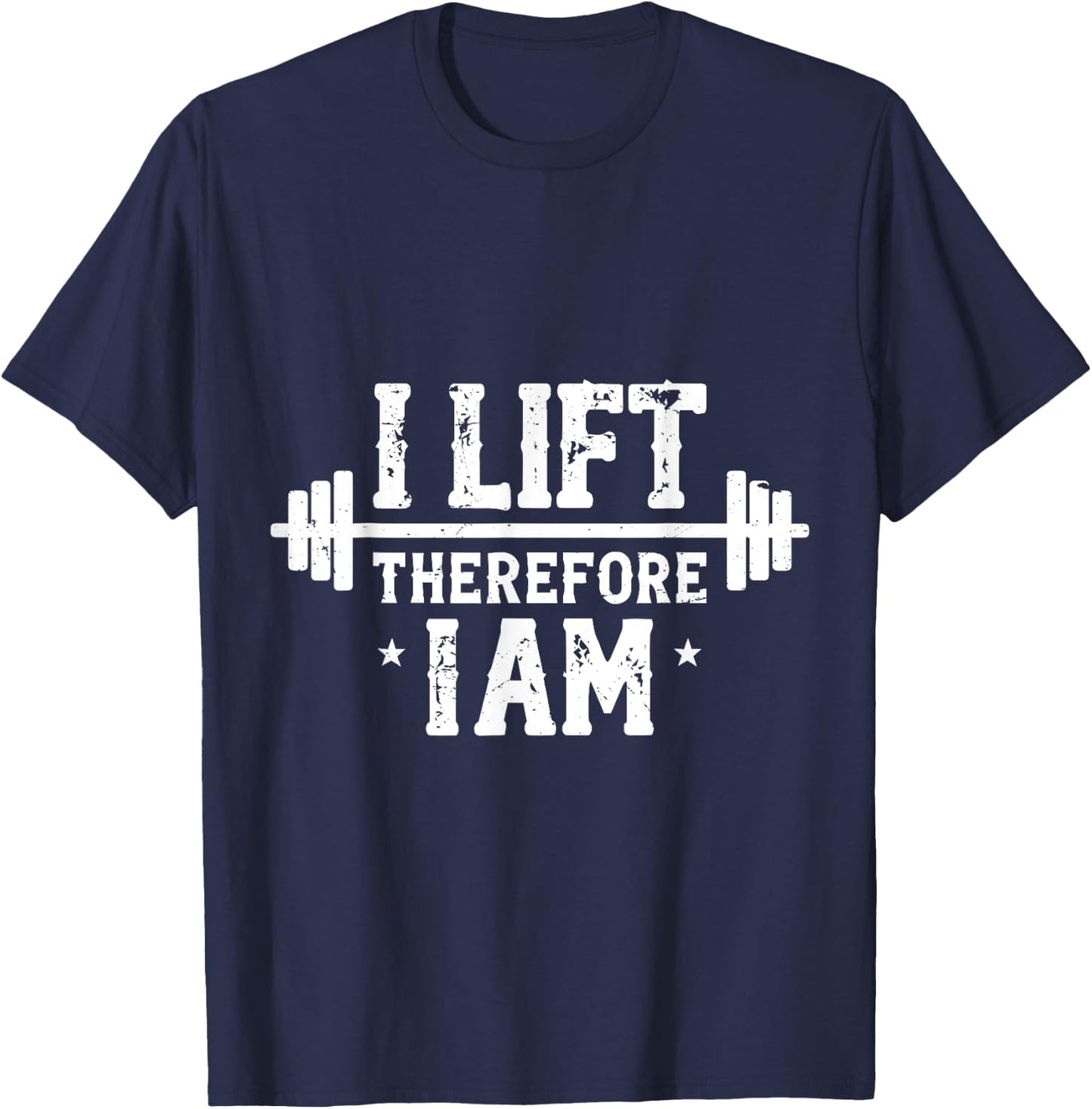 Funny Powerlkifting Barbell Weight Lifting Weightlifter Gym T-Shirt - T-Shirt | Navy