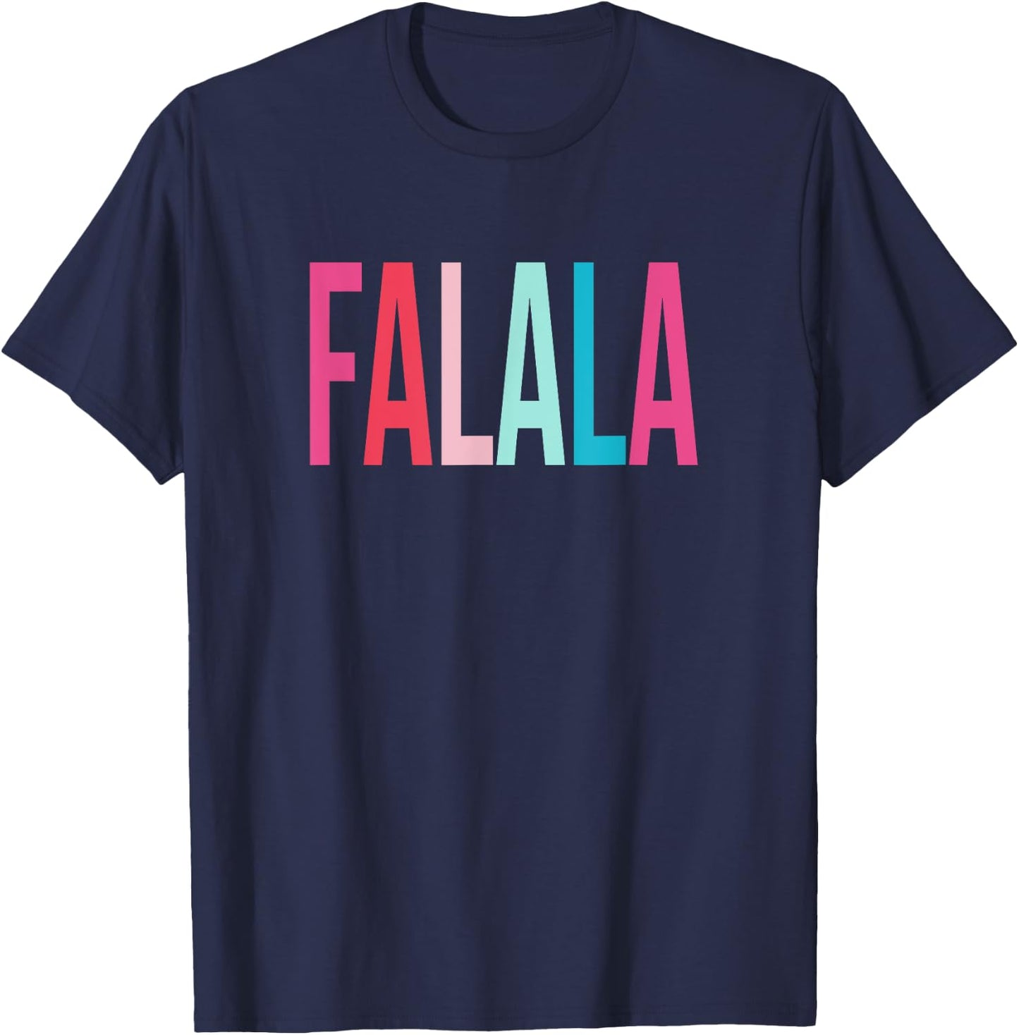 Girls Falala Colorful Christmas T-Shirt - T-Shirt | Navy