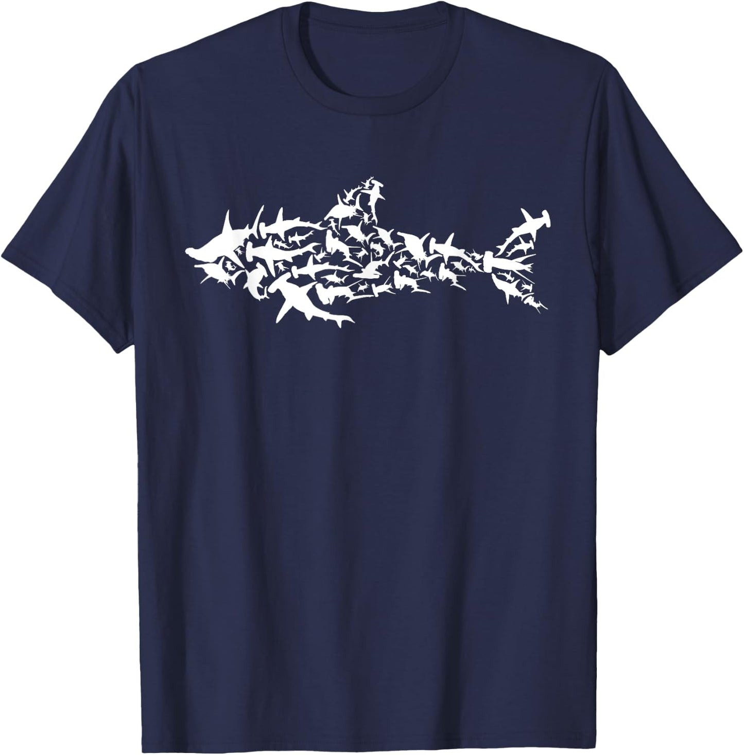 Great White Shark - Sharks Silhouette Shark Fish White Shark T-Shirt - T-Shirt | Navy