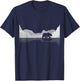 Trees Reflection Wildlife Nature Animal Bear Outdoor Forest T-Shirt - T-Shirt | Navy