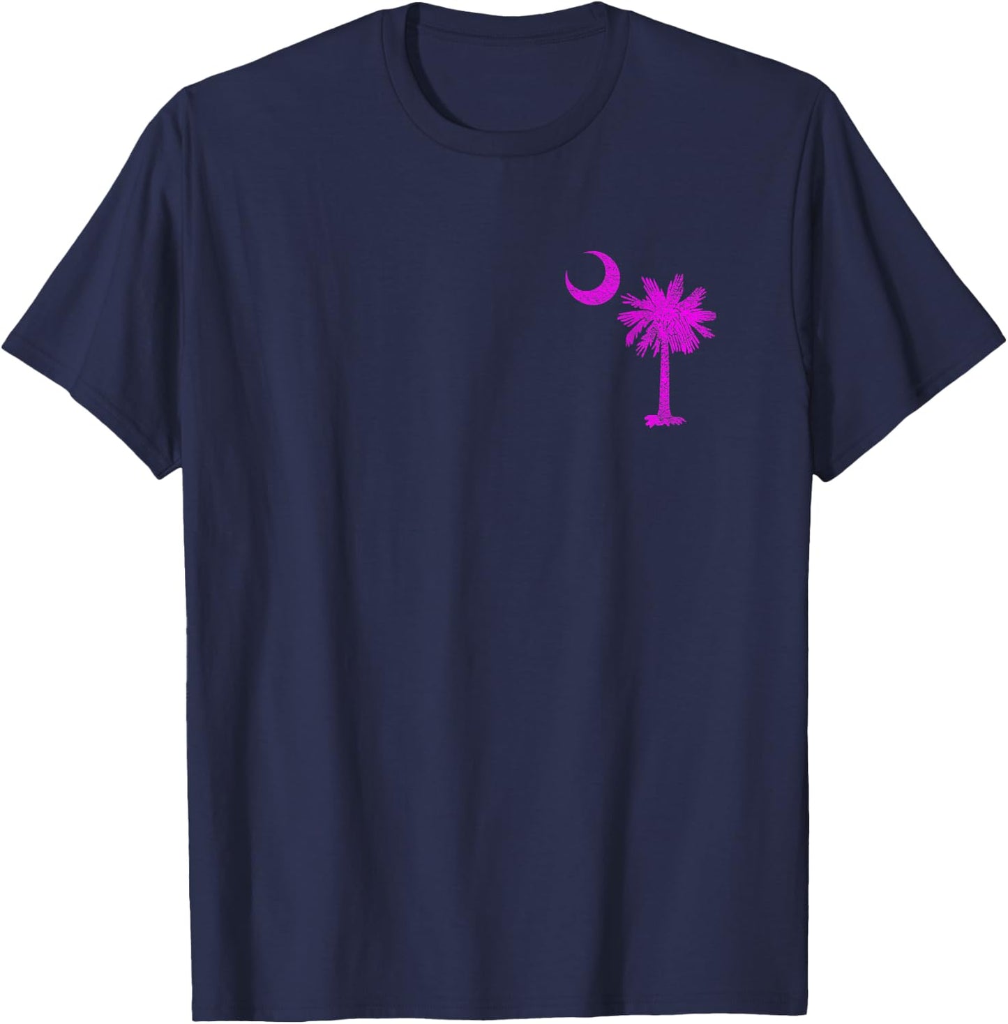 South Carolina State Flag Palmetto Tree Crescent Moon SC T-Shirt - T-Shirt | Navy