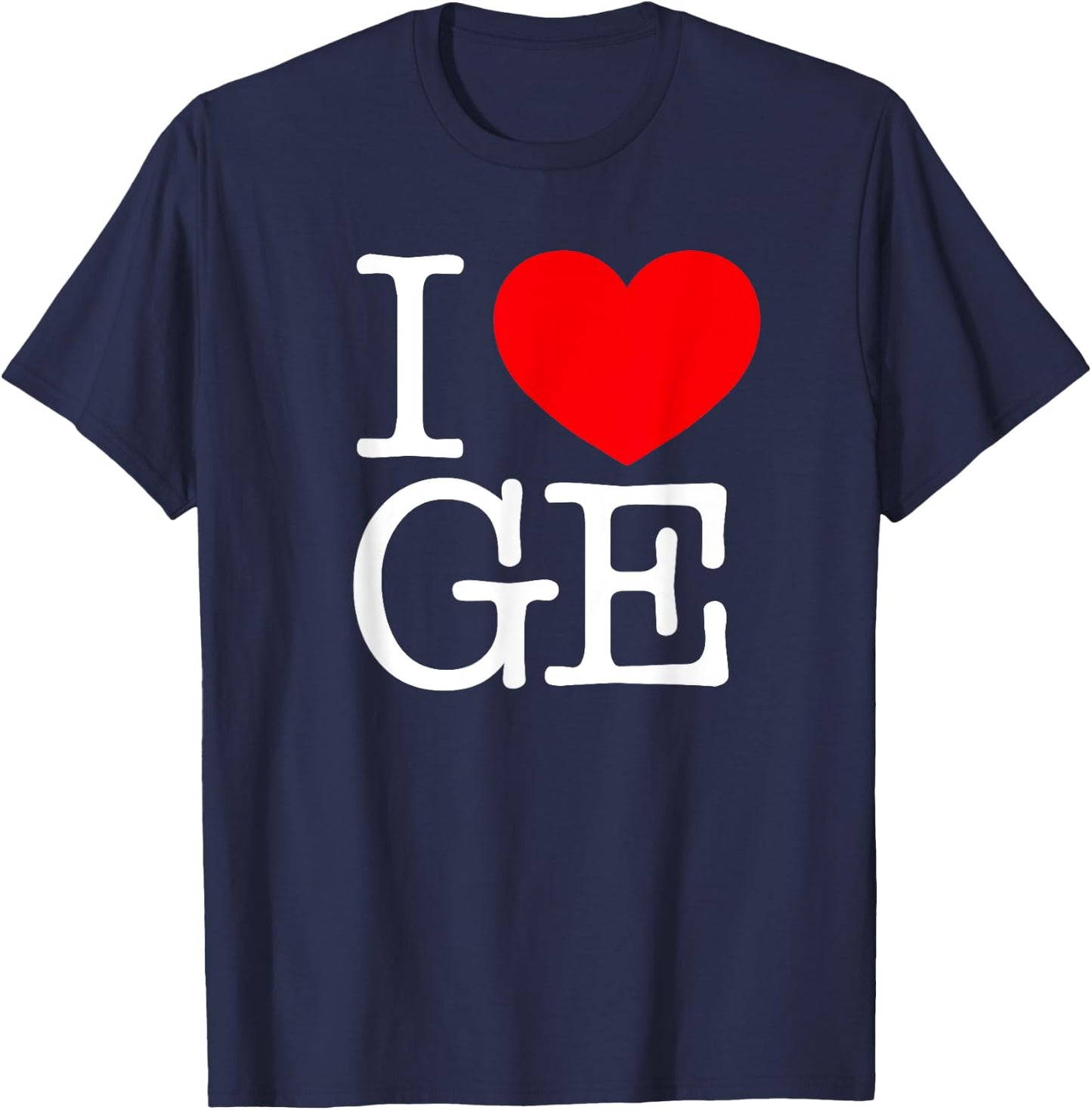 I Love (Heart) GE T-Shirt - T-Shirt | Navy