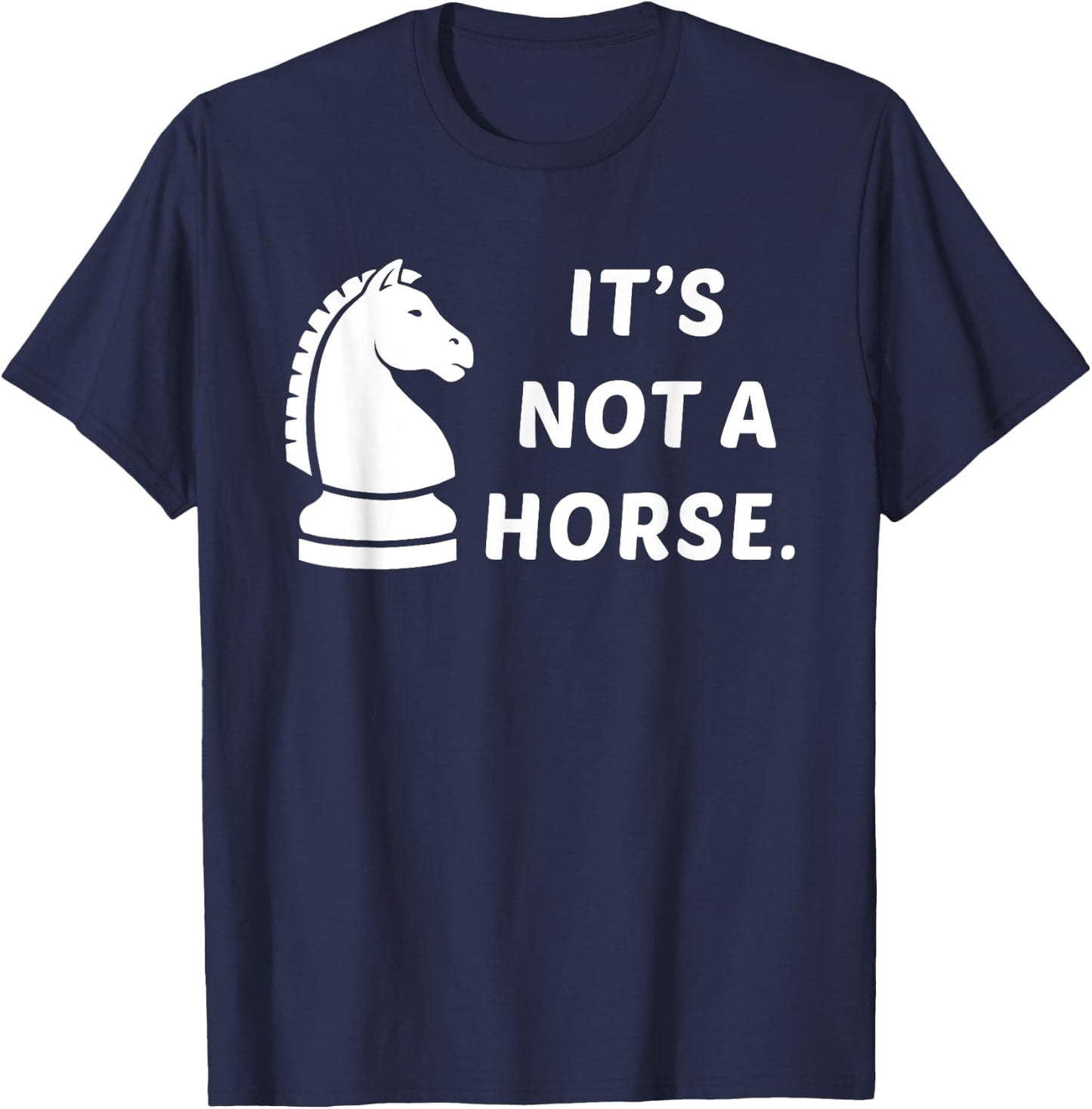 Funny Chess Knight Pieces Board Game Lover Player Horse Gift T-Shirt - T-Shirt | Navy