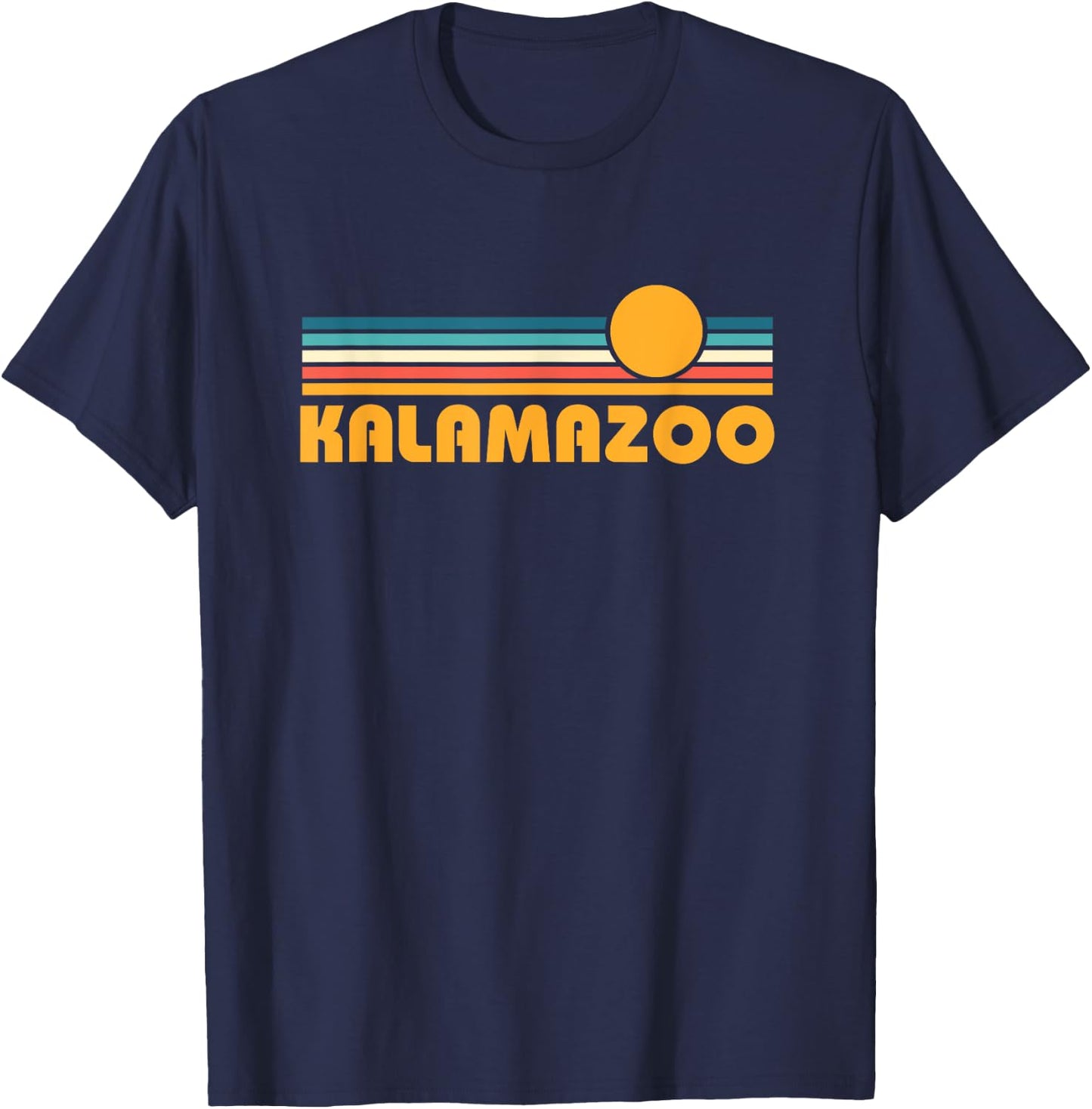 Retro Kalamazoo Michigan T-Shirt - T-Shirt | Navy