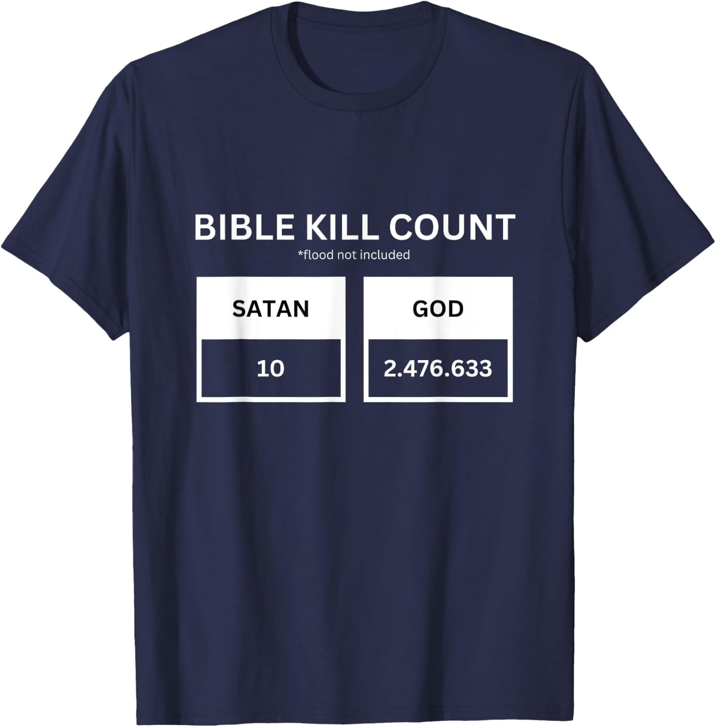 Bible Kill Count T-Shirt - T-Shirt | Navy