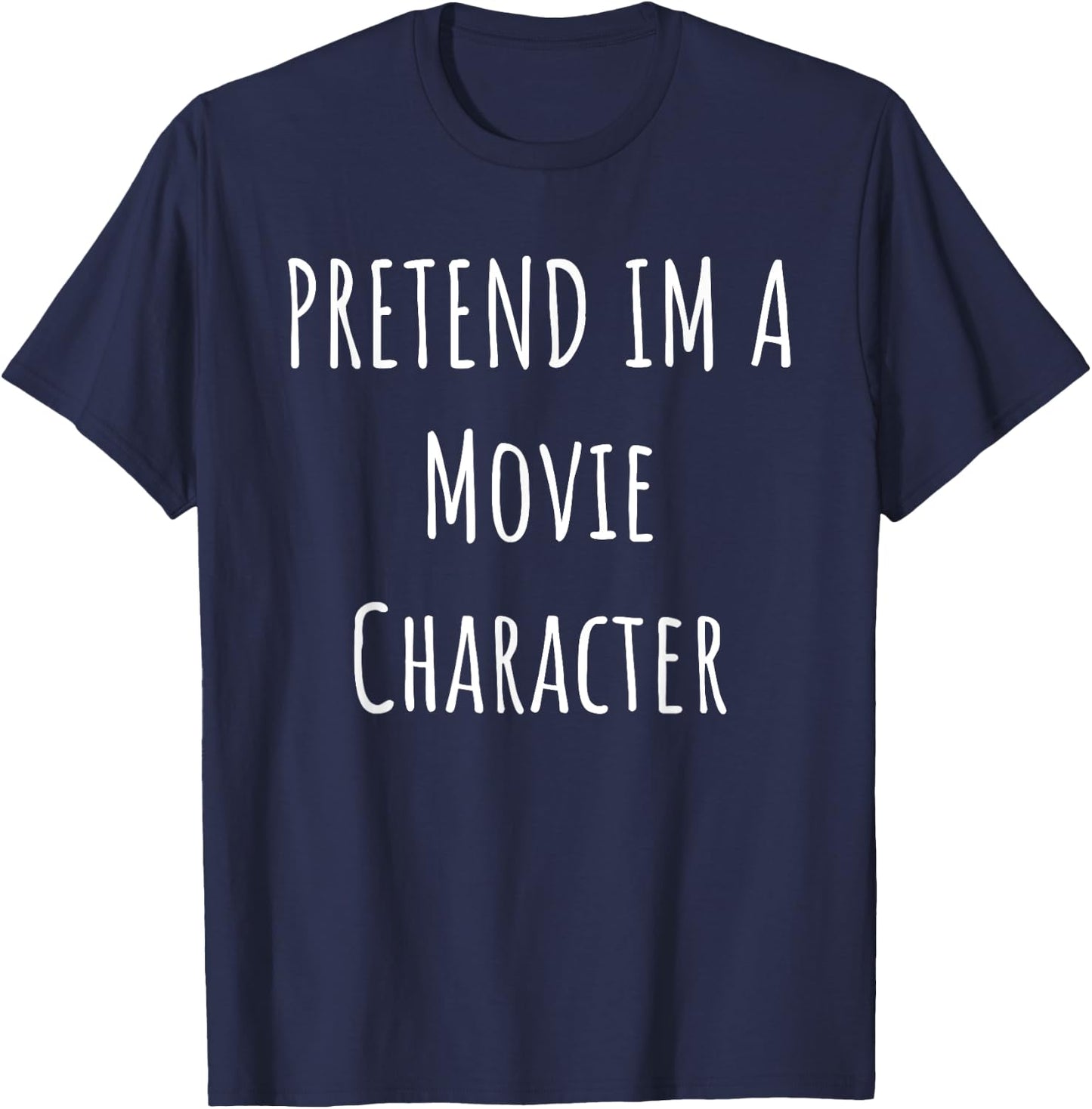 Easy Pretend I'm Movie Character Costume Cute Halloween T-Shirt - T-Shirt | Navy