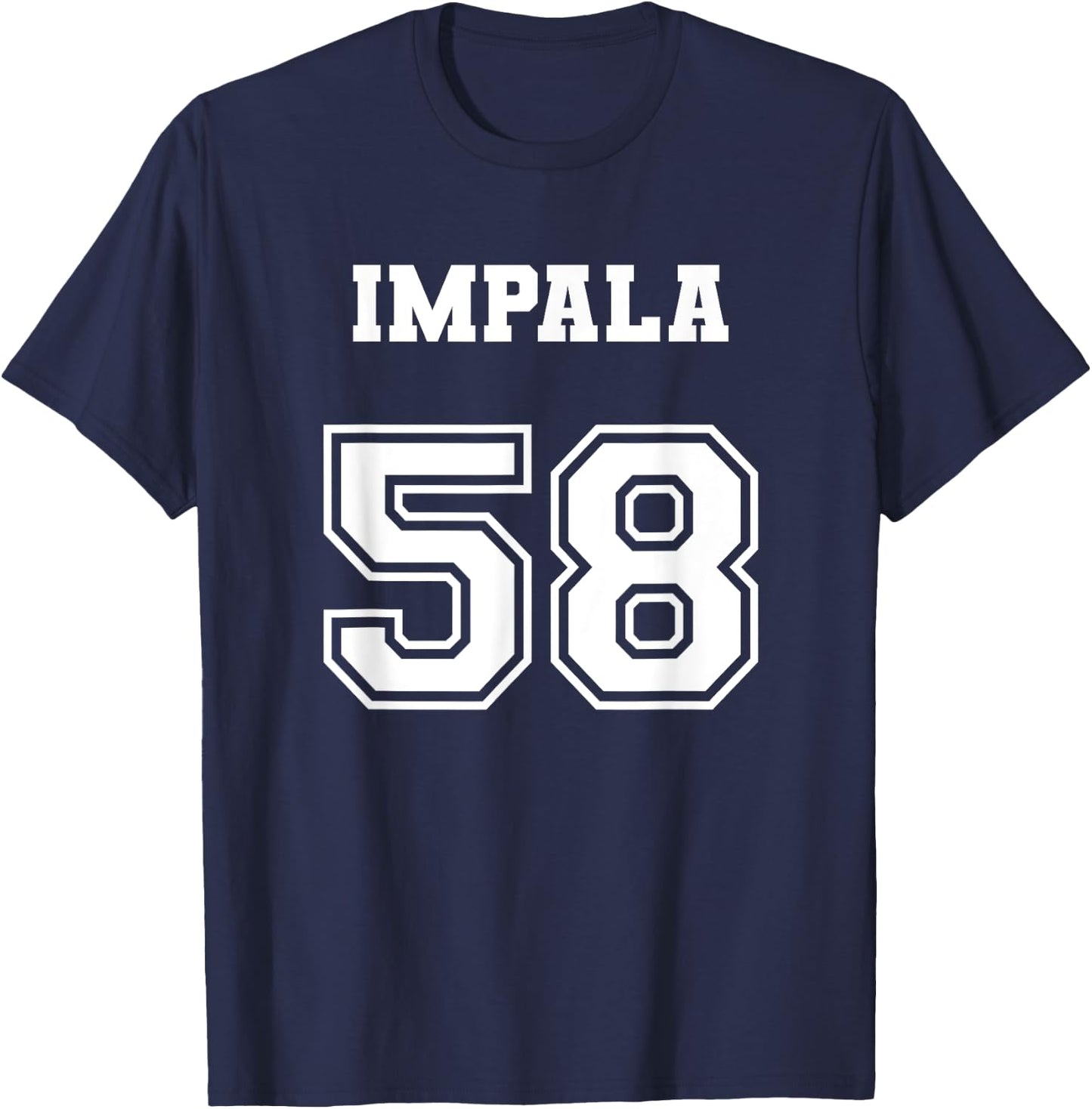 Jersey Style Impala 58 1958 Old School Lowrider T-Shirt - T-Shirt | Navy