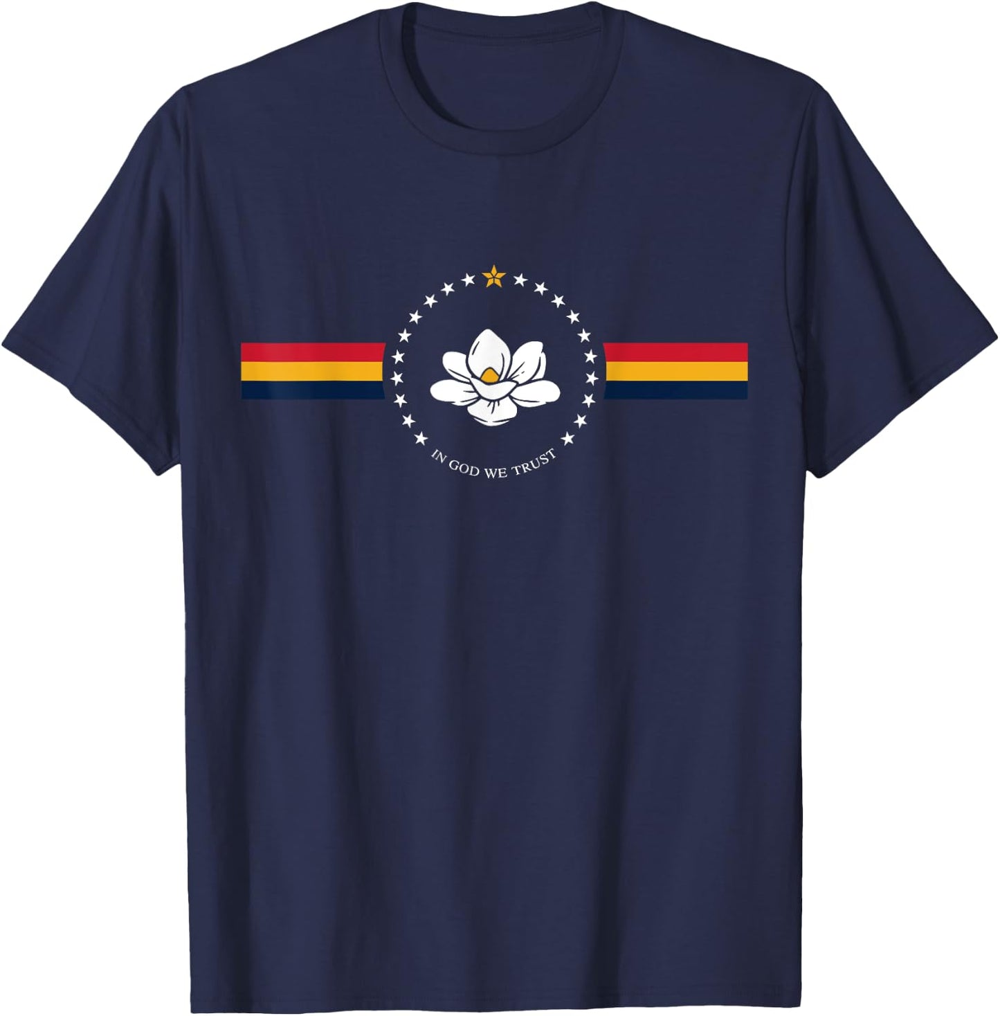 State of Mississippi Flag Jackson Biloxi Magnolia State T-Shirt - T-Shirt | Navy