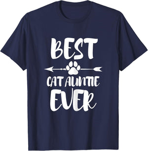 Best cat aunt ever cat aunt T-Shirt - T-Shirt | Navy