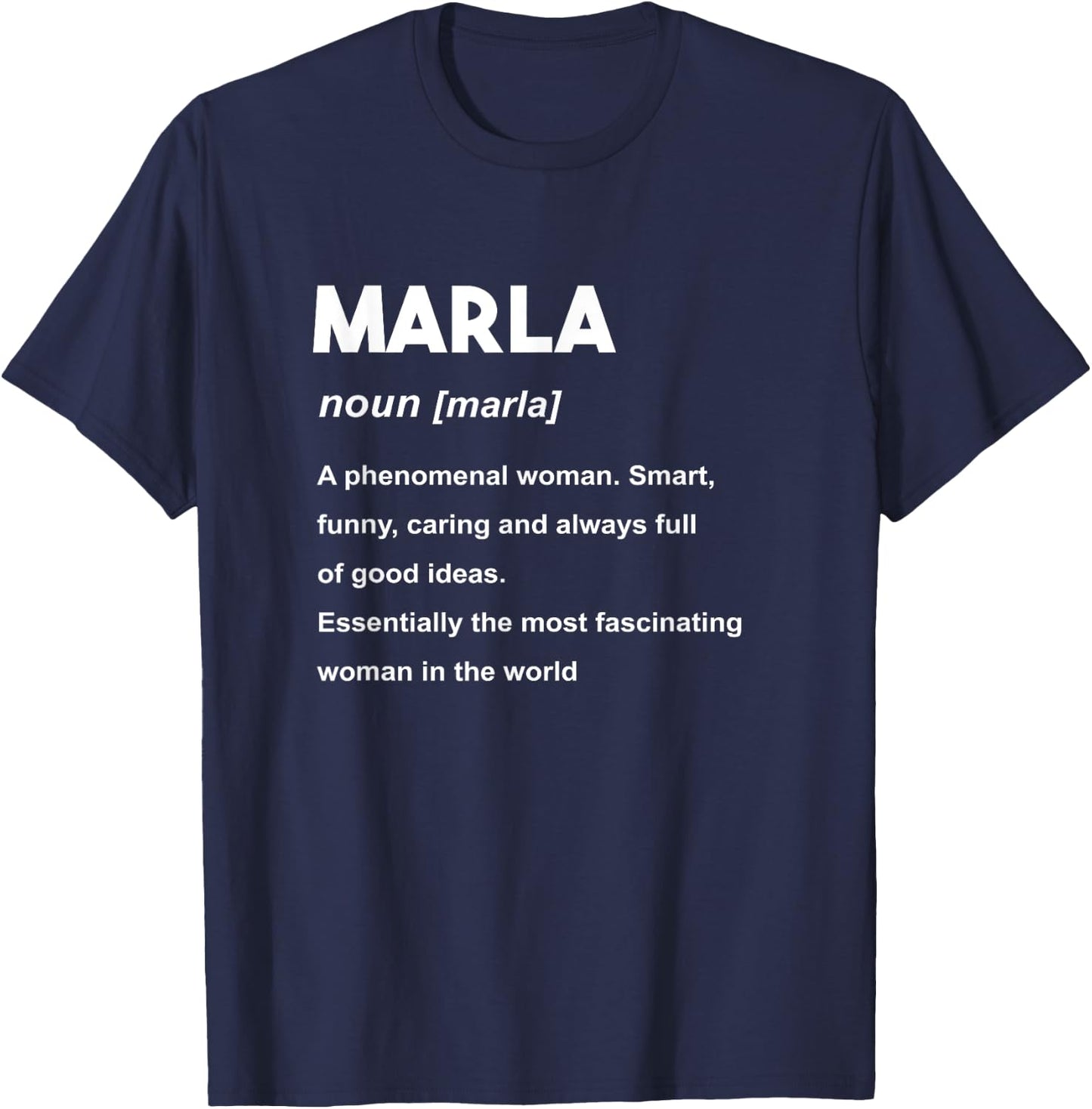 Marla Name T-Shirt - T-Shirt | Navy