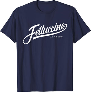 Funny Fettuccine Alfredo, pasta, italian food baseball T-Shirt - T-Shirt | Navy