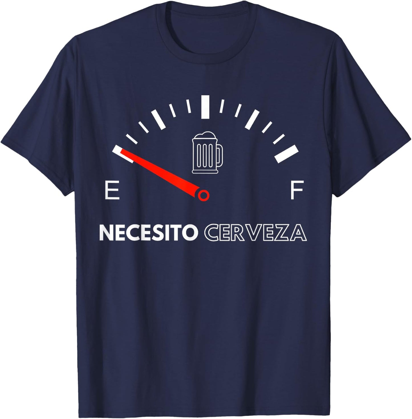 Mexican beer shirt, necesito cerveza cool & funny sayings T-Shirt - T-Shirt | Navy
