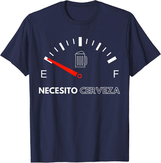 Mexican beer shirt, necesito cerveza cool & funny sayings T-Shirt - T-Shirt | Navy