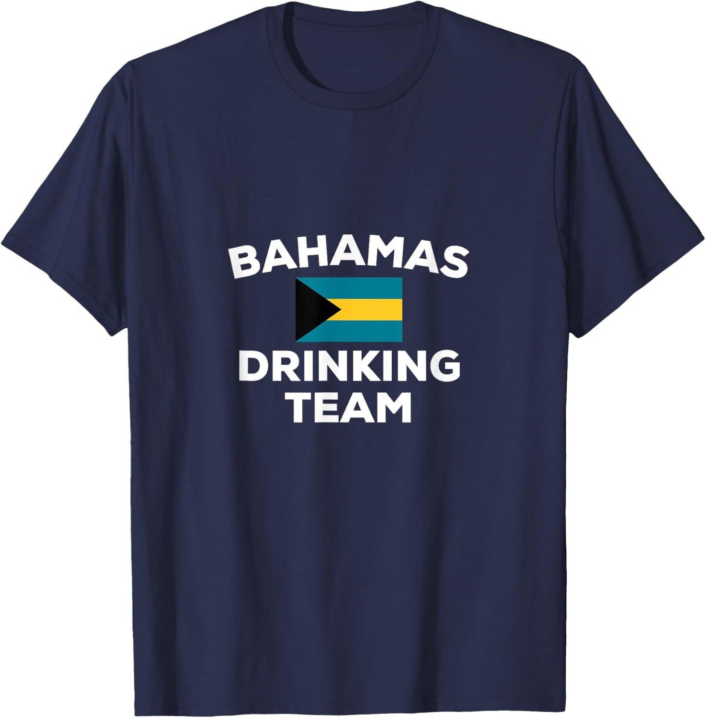 Bahamas Drinking Team Flag Funny Beer Party T-Shirt - T-Shirt | Navy