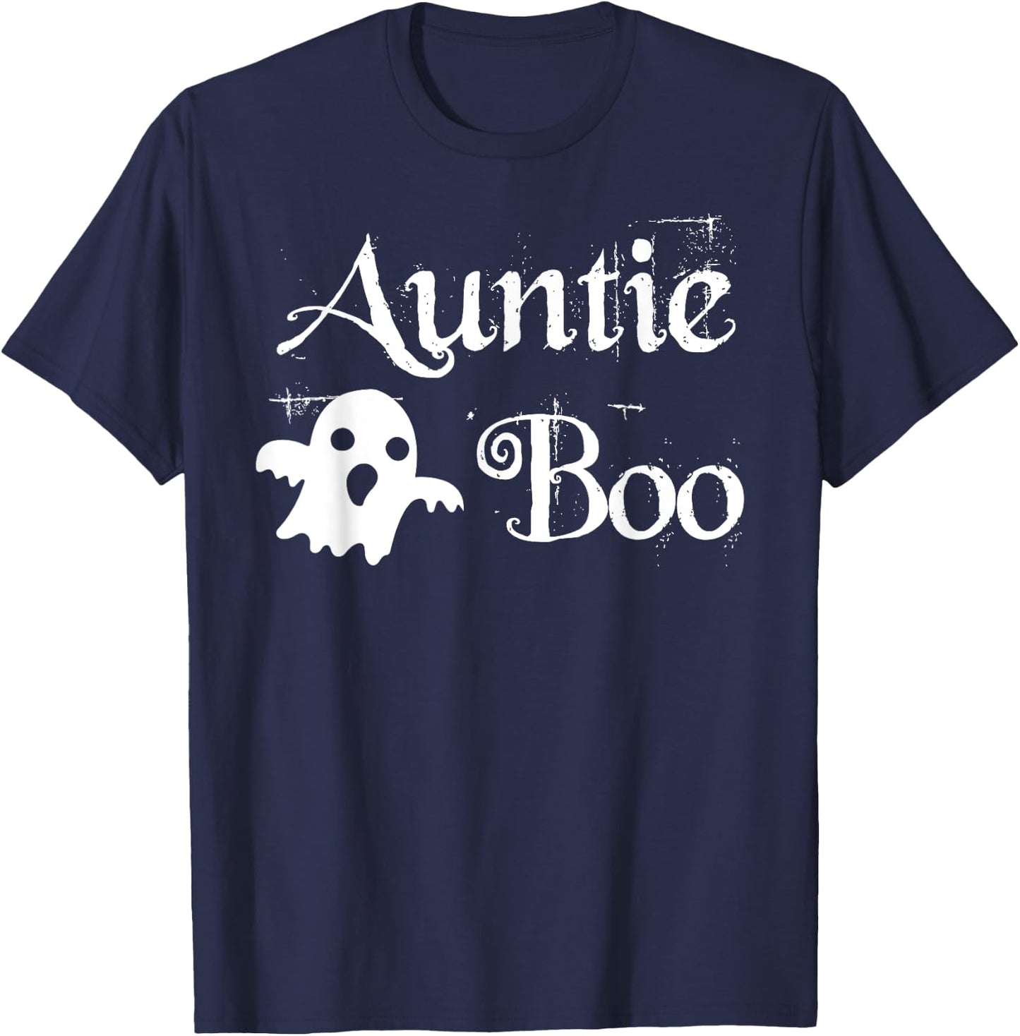 Auntie Boo Funny Halloween Matching Family T-Shirt - T-Shirt | Navy