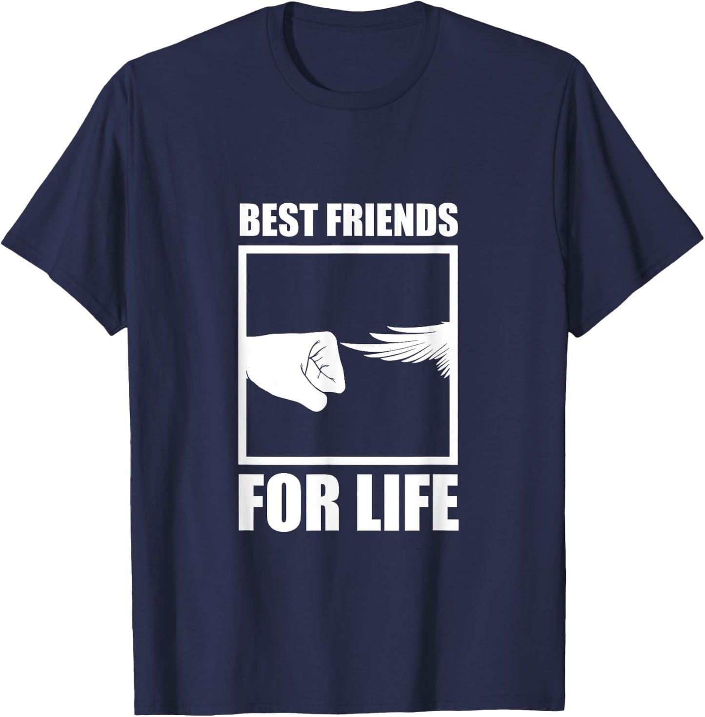 Best friends for life - wing parrot budgerigar T-Shirt - T-Shirt | Navy