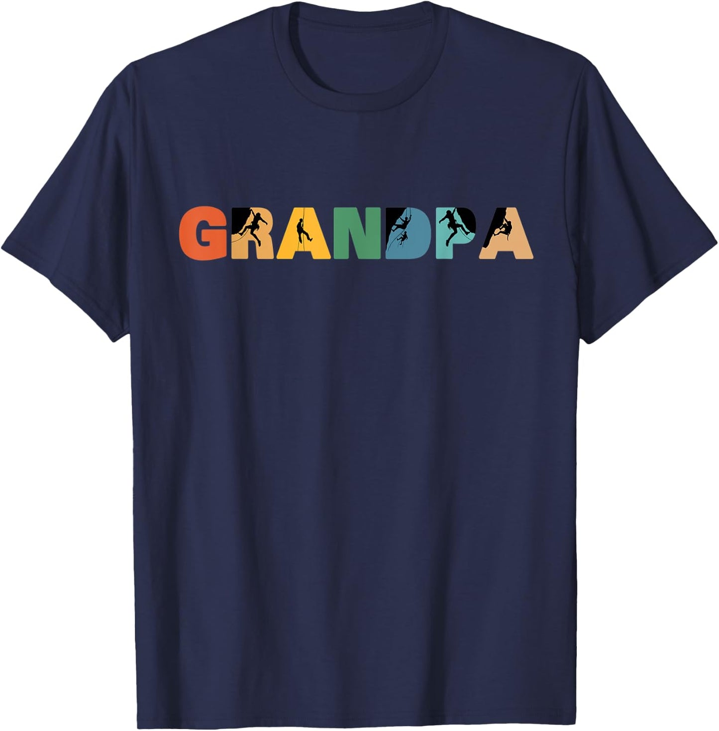 Rock Climbing Grandpa Shirt, Gramps Rock Climbing T-Shirt - T-Shirt | Navy