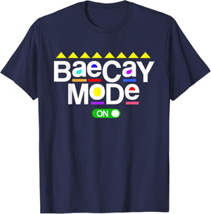 Baecay Mode Vacation Boyfriend Girlfriend 80's 90's T-Shirt - T-Shirt | Navy