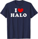 I Love Halo, I Heart Halo T-Shirt - T-Shirt | Navy