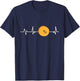 Cymbals Heartbeat EKG Gift Cymbals T-Shirt - T-Shirt | Navy