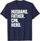 Husband Father CPA Hero Funny Certified Public Accountant T-Shirt - T-Shirt | Navy