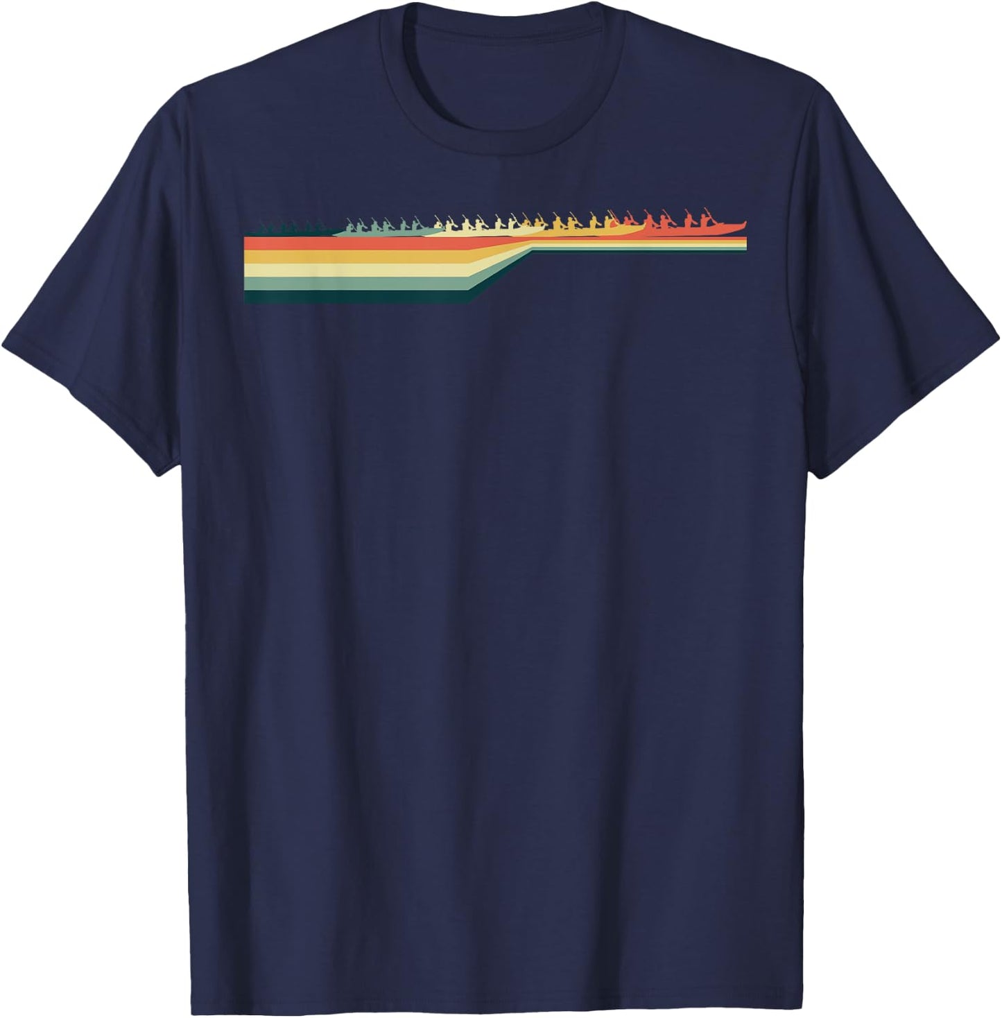 OUTRIGGER CANOEING Funny Gift Vintage Retro T-Shirt - T-Shirt | Navy